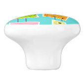 Retro Atomic Kitsch Keramik Pull Keramikknauf (Seitenansicht)