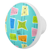 Retro Atomic Kitsch Keramik Pull Keramikknauf (Rechts)