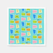 Retro Atomic Kitsch Paper Napkin Serviette (Vorderseite)