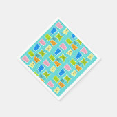 Retro Atomic Kitsch Paper Napkin Serviette (Ecke)