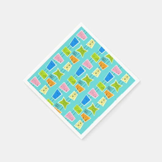 Retro Atomic Kitsch Paper Napkin Serviette (Ecke)