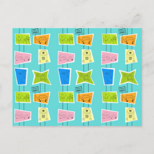 Retro Atomic Kitsch Postkarte