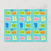 Retro Atomic Kitsch Postkarte (Vorderseite)