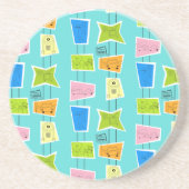 Retro Atomic Kitsch Sandstone Untersetzer (Vorne)