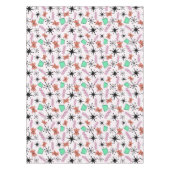 Retro Atomic MCM Rosa Orange Green Black Tischdecke (Vorderseite)