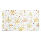 Retro Atomic Mid Century Mod Red & Gold Kissenbezug (Rückseite-Links)