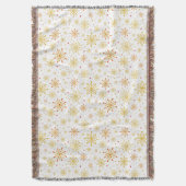 Retro Atomic Mid Century Mod Red & Gold Muster Decke (Vorderseite Vertikal)