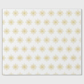 Retro Atomic Mid Century Mod Red & Gold Sternexplo Geschenkpapier (Flach)