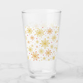 Retro Atomic Mid Century Mod Red & Gold Sternexplo Glas (Vorderseite)
