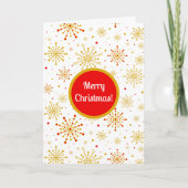 Retro Atomic Mid Century Mod Red & Gold Sternexplo Karte (Vorderseite)