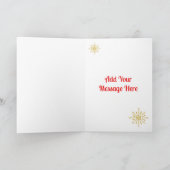 Retro Atomic Mid Century Mod Red & Gold Sternexplo Karte (Innenseite)