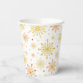 Retro Atomic Mid Century Mod Red & Gold Sternexplo Pappbecher (Links)