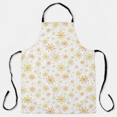 Retro Atomic Mid Century Mod Red & Gold Sternexplo Schürze (Vorderseite)