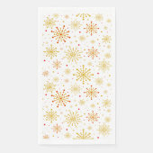 Retro Atomic Mid Century Mod Red & Gold Sternexplo Serviette (Vorderseite)