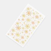 Retro Atomic Mid Century Mod Red & Gold Sternexplo Serviette (Ecke)