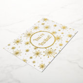 Retro Atomic Mid Century Mod Sternexplosion Gold Folieneinladung (Gedreht)