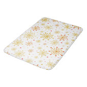 Retro Atomic Mid-Century Modern Pattern Badematte (Schrägansicht)