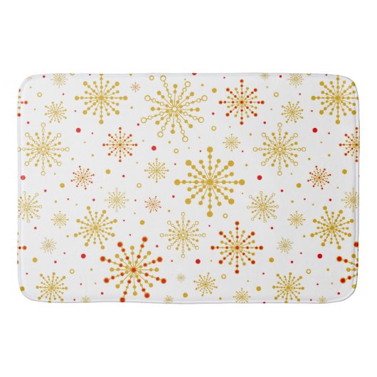 Retro Atomic Mid-Century Modern Pattern Badematte (Vorderseite)