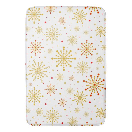 Retro Atomic Mid-Century Modern Pattern Badematte (Vorderseite Vertikal)