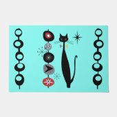 Retro Atomic Mid Century Moderne Coole Katze Doorm Fußmatte (Vorderseite)