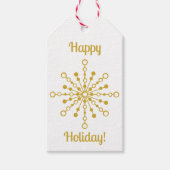 Retro Atomic Mitte des Jahrhunderts Moderne Gold S Geschenkanhänger (Vorderseite)