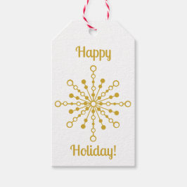 Retro Atomic Mitte des Jahrhunderts Moderne Gold S Geschenkanhänger