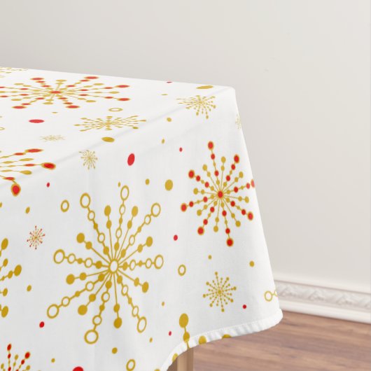 Retro Atomic Mitte des Jahrhunderts Moderne Rot & Tischdecke (Beispiel)