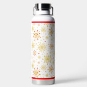 Retro Atomic Mitte des Jahrhunderts Moderne Rot & Trinkflasche (Rückseite)