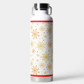 Retro Atomic Mitte des Jahrhunderts Moderne Rot & Trinkflasche (Vorderseite)