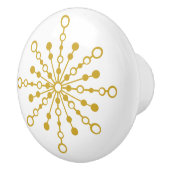 Retro Atomic Mitte des Jahrhunderts Modernes Gold Keramikknauf (Rechts)