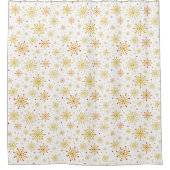 Retro Atomic Mitte des Jahrhunderts Modernes Red & Duschvorhang (Vorderseite)