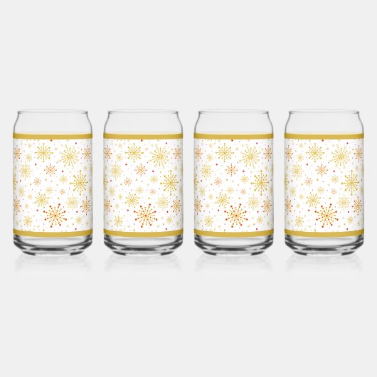 Retro Atomic Mitte des Jahrhunderts Modernes Rot & Dosenglas (Hinten)