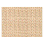 Retro Atomic Mitte Jahrhundert Modernes Olive Gelb Tischdecke (Vorderseite (Horizontal))