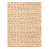 Retro Atomic Mitte Jahrhundert Modernes Olive Gelb Tischdecke (Vorderseite)