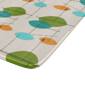 Retro Atomic Mobile Muster Glas Cutting Board Schneidebrett (Ecke)