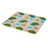 Retro Atomic Mobile Muster Glas Cutting Board Schneidebrett (Ecke)