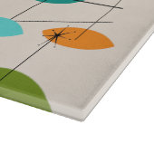 Retro Atomic Mobile Muster Glas Cutting Board Schneidebrett (Ecke)