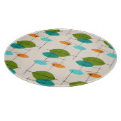 Retro Atomic Mobile Muster Glas Cutting Board Schneidebrett (Ecke)