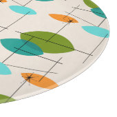 Retro Atomic Mobile Muster Glas Cutting Board Schneidebrett (Ecke)