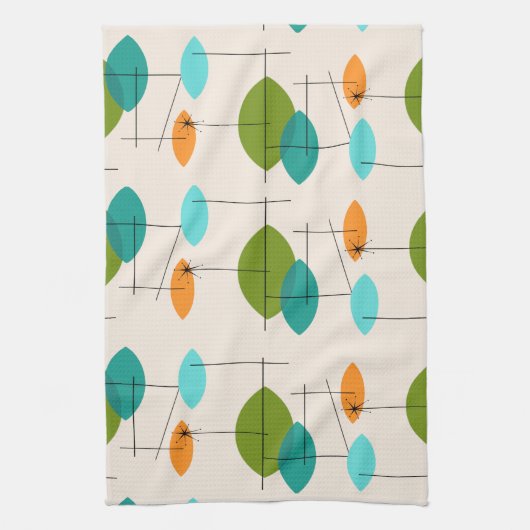 Retro Atomic Mobile Muster Küchentuch (Vertikal)