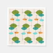 Retro Atomic Mobile Muster Papier Napkins Serviette (Vorderseite)