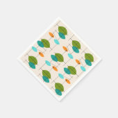 Retro Atomic Mobile Muster Papier Napkins Serviette (Ecke)
