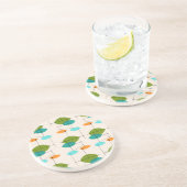 Retro Atomic Mobile Muster Sandstone Untersetzer (Seite)