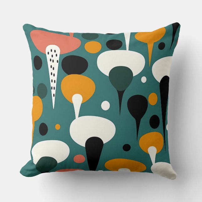 Retro Atomic Mushroom Pillow Kissen (Vorderseite)