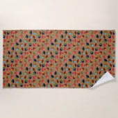 Retro Atomic Shapes  Strandtuch (Vorderseite)