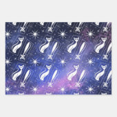 Retro Atomic Star Space Cat Mitte des Jahrhunderts Geschenkpapier Set (Vorderseite 2)