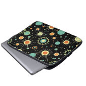 Retro Atomic Starburst Midcentury Pattern Laptopschutzhülle (Vorne Knopf)