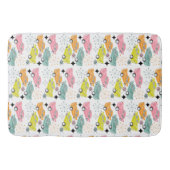 Retro Atomic Sternexplosion Moderne Mitteljahrsaut Badematte (Vorderseite)