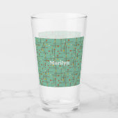 Retro Atomic Sternexplosion Modernes Mittelalter Glas (Vorderseite)