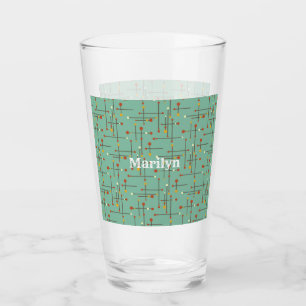 Retro Atomic Sternexplosion Modernes Mittelalter Glas